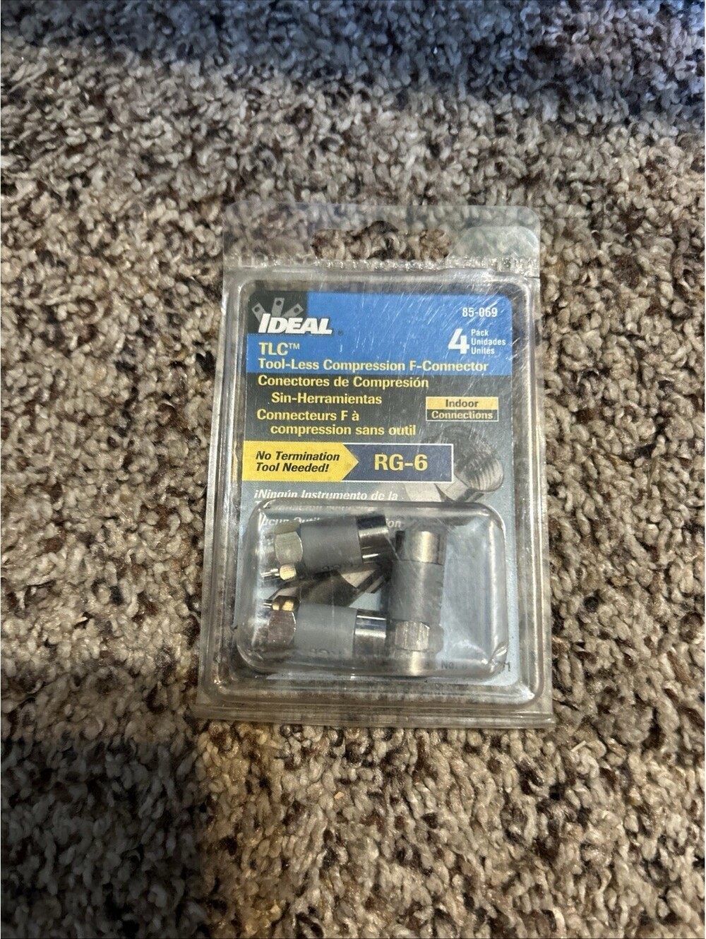 Ideal Toolless RG-6 Compression Fittings New In Box